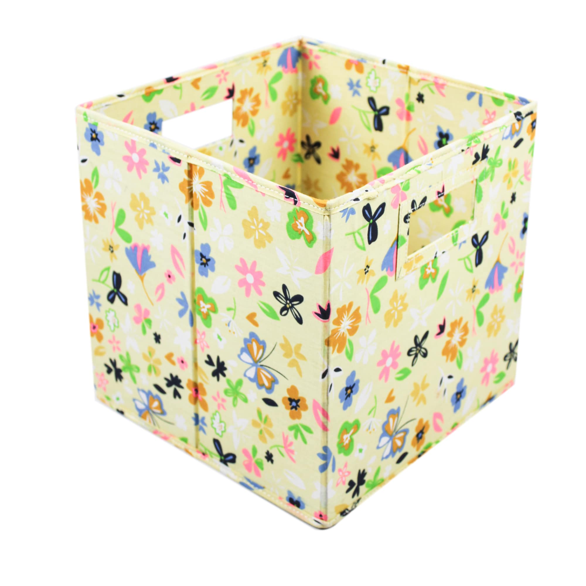 Foldable Floral Design Storage Basket